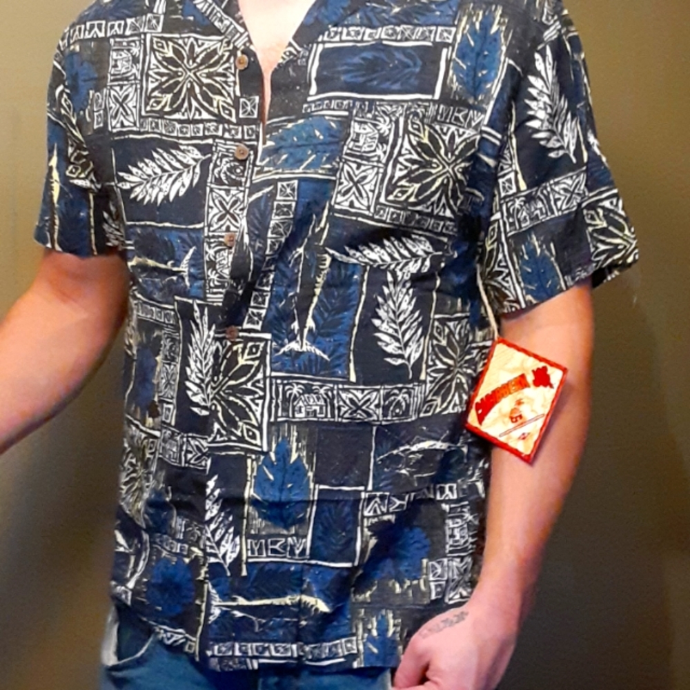 Caribbean Joe Button down Hawaiian shirt